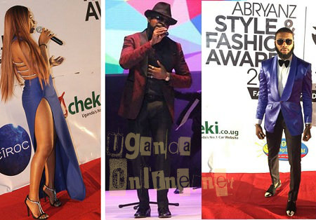 Inset: Banky W performing at the Abryanz awards