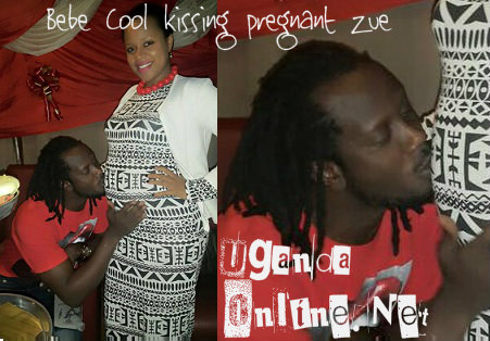 Bebe Cool kissing pregnant Zuena