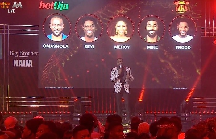 Omashola, Seyi, Mercy, Mike and Frodd