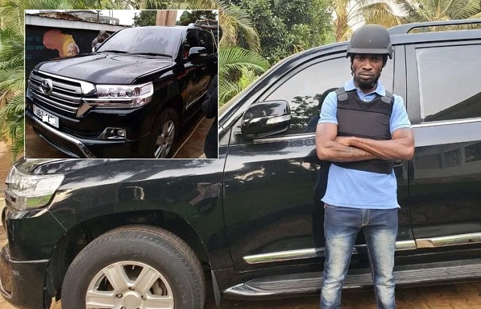 Bobi Wine's black SUV