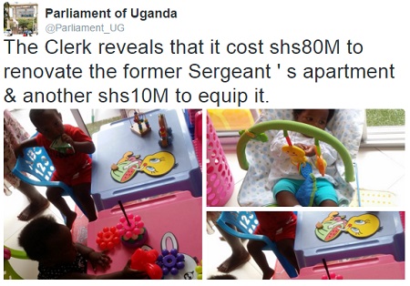 Shs 90m spent on daycare center inside the parliamentary chambers