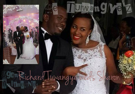 Comedian Richard Tuwangye and Sharon on their special day