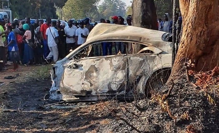 Ginimbi's Rolls Royce after the accident