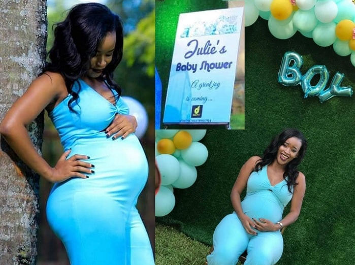 Pregnant Julie Batenga during her baby shower last month