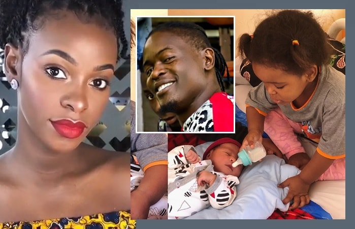 Hellen Lukoma and Weasel are both new parents