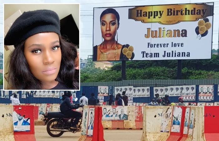 The Juliana billboard welcomed many to the city on her birthday