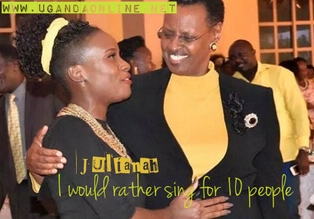 Juliana shares a light moment with the First Lady Mrs. Janet Museveni