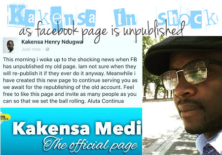 Social Meda enthusiast, Kakensa's page switched off from facebook