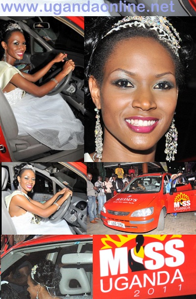 Miss Uganda prize car was a red Toyota Spacio