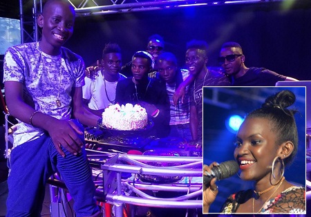 Mc Kats with his birthday cake. Inset is Fille