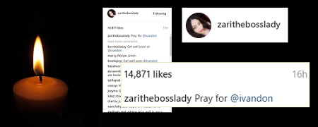 Zari's Instagram post calling for Ivan's prayers