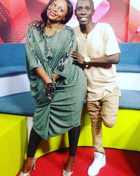 Rema and Douglas during the premiere of her Akaliro video