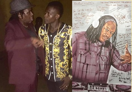 Alex Ndawula and Chameleone at his send off party