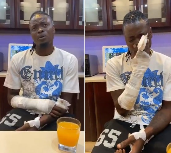 Pallaso's right index finger was hurt during the scuffle