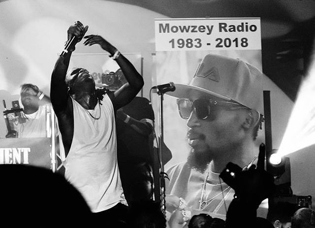 Weasel performing during the Mowzey Radio tribute concert