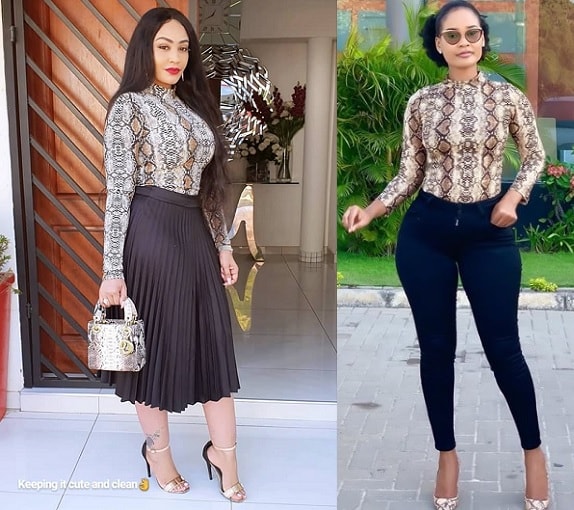 Zari and Hamisa Mobetto in the same outfits