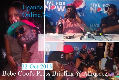 Bebe Cool at Alfredoz Bar during the Battle of the Champions press briefing