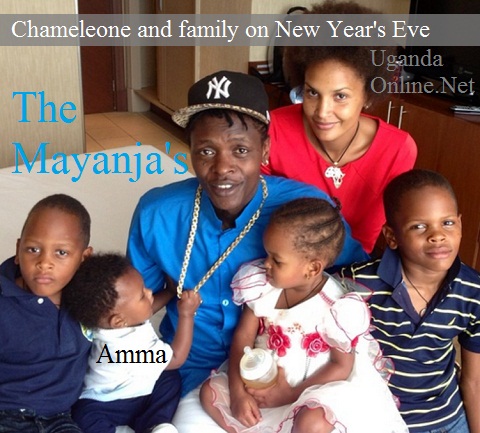 Chameleone and family in tgheir hotel room at Sheraton Hotel on New Year's Eve