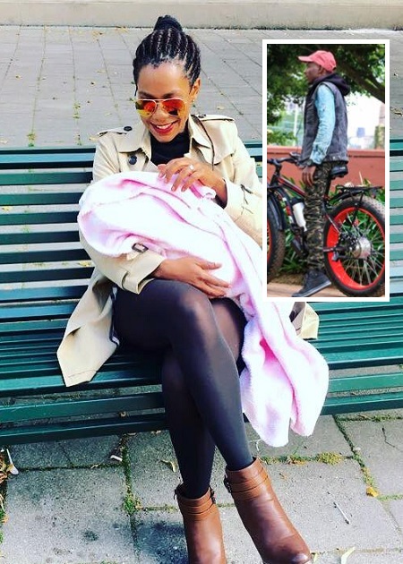 SK's babe, Angella Birungi, and her two month old baby girl