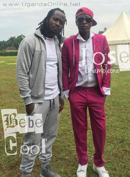 Bebe Cool and Chameleone at Kololo during the Women's day celebrations in Kololo