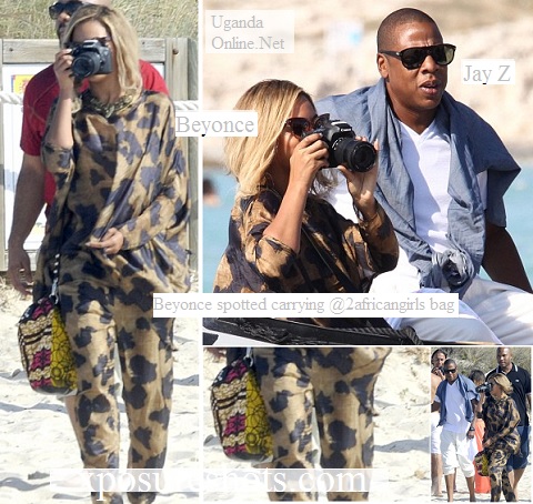 Beyonce and Husband Jay Z at beach in Spain