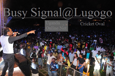 Busy Signal performing at Lugogo Cricket Oval last Friday