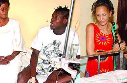 Chameleone and Mother in Hospital
