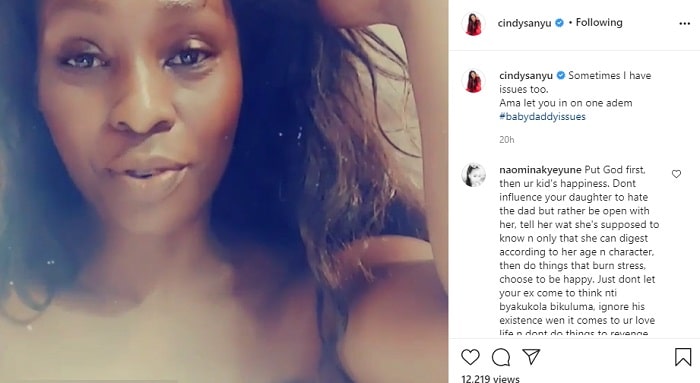 Cindy's post on her baby daddy