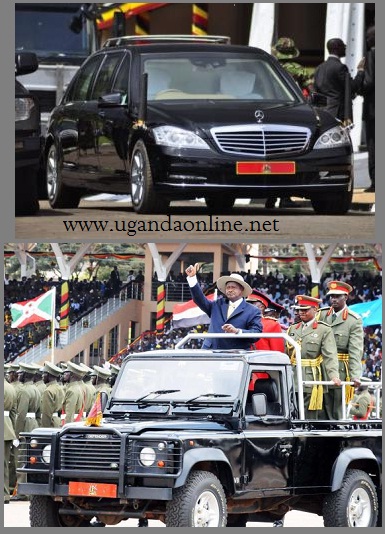 The Mercedes Benz Limousine and the Land Rover Defender were the cars the President used during the celebrations