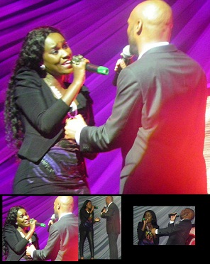 Juliana sings her heart out to Kenny Lattimore