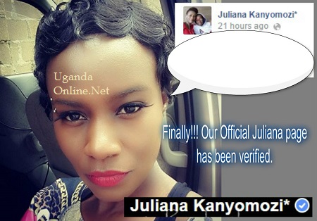 Juliana Kanyomozi's facebook page verified