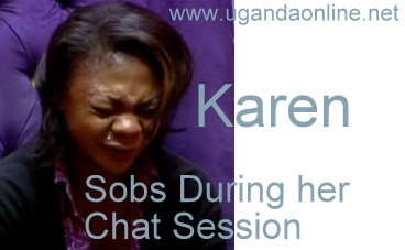 Karen sobs guring her chat session