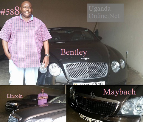 Desh Kananura next to his Maybach 57 and and a Lincoln stretch and also next to a Bentley