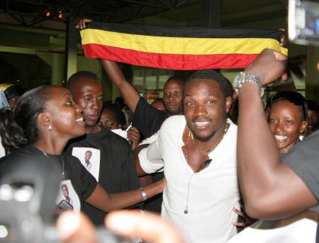 Morris at Entebbe Airport