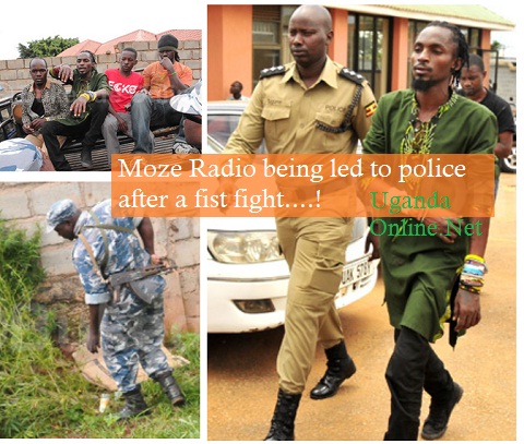 Moze Radio being let to police after a fist fight with Pallaso