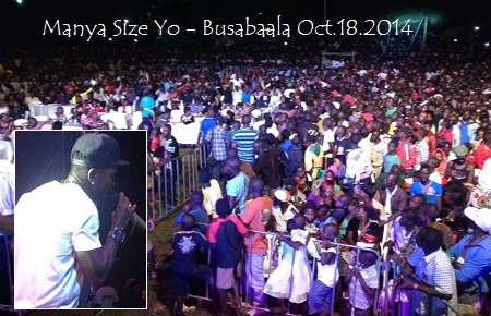 Bobi Wine performing to a huge crowd at Busabaala