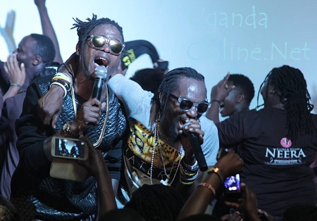 Radio and Weasel at their welcome party at Venom