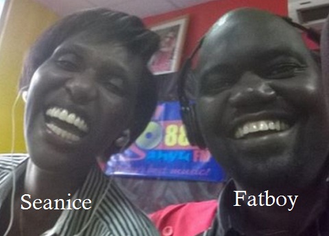 Seanice and Fatboy on her last day at 88.2 Sanyu FM