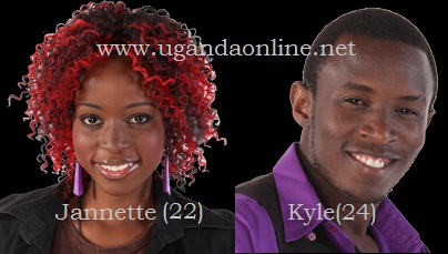 Uganda's housemates in the Big Brother Stargame Jannette Lutaaya and Duncan Kyle