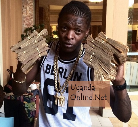 Chameleone showing off his money