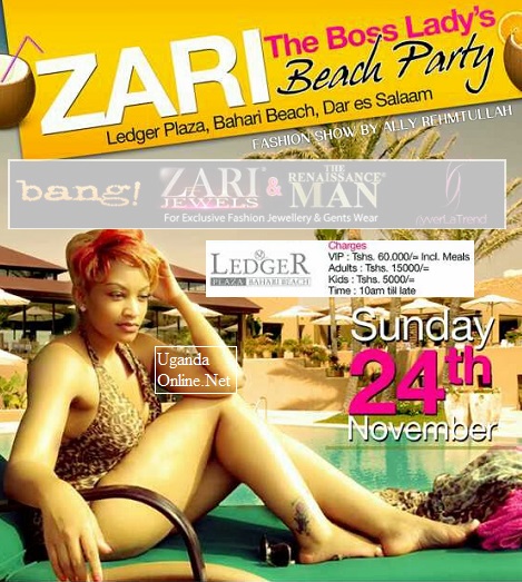 Zari Boss Lady's Beach Party in Tanzania