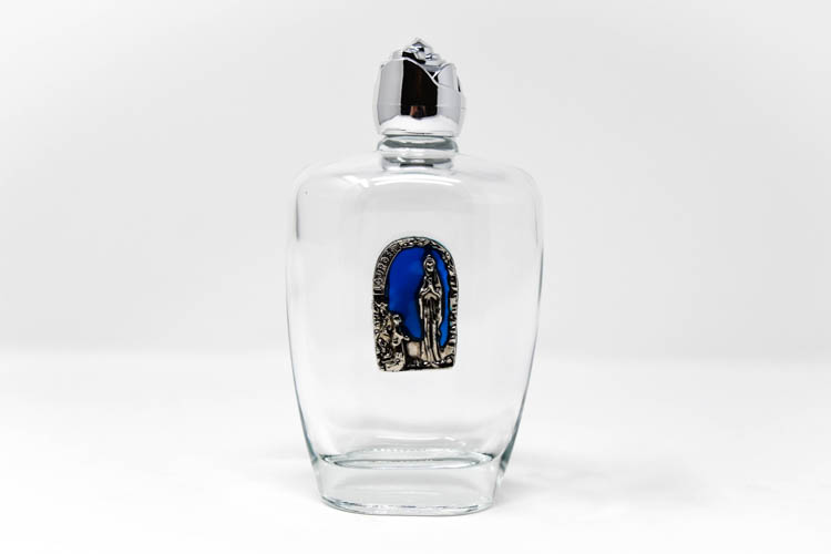 DIRECT FROM LOURDES - Large Oval Bottle with Blue Plaque - Lourdes Holy ...